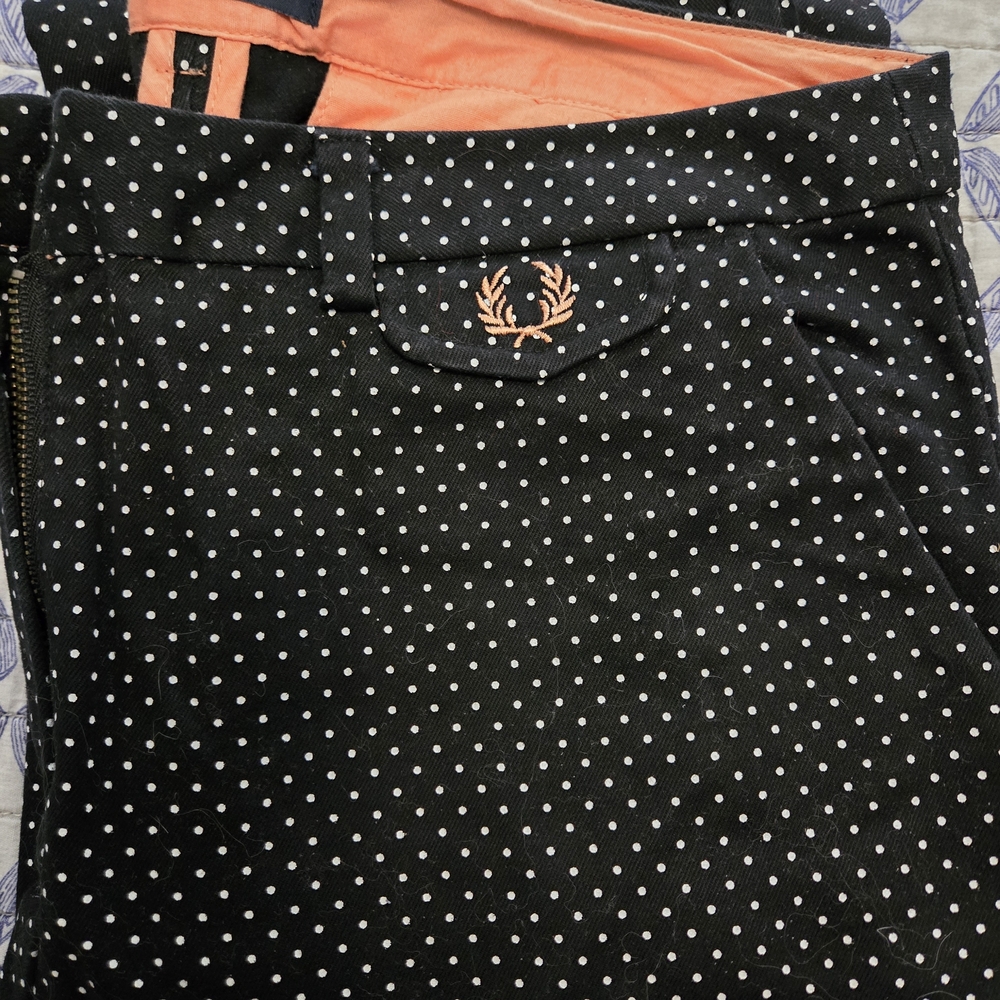 Fred Perry Black Polka Dot Pants